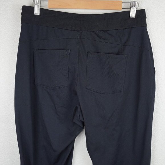 EUC Athleta Jogger Pants Crop Active Stretch Front & Back Pockets Black Size M - Picture 6 of 7